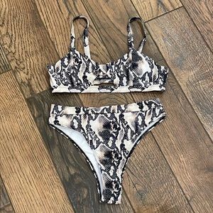 Snake Skin Large Bikini Top & Bottom